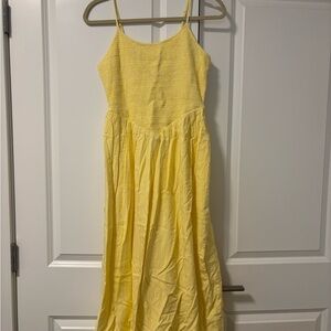 Yellow gingham dress